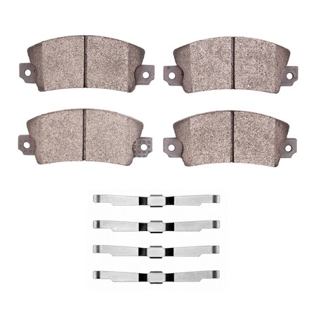 Dynamic Friction Co 3000 Semi-Metallic Brake Pads Hardware Kit, Low Dust, 100% Copper Free, 100% Asbestos-free, Front 1311-0097-01
